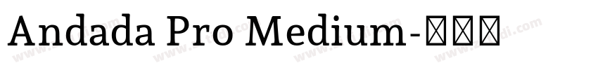 Andada Pro Medium字体转换